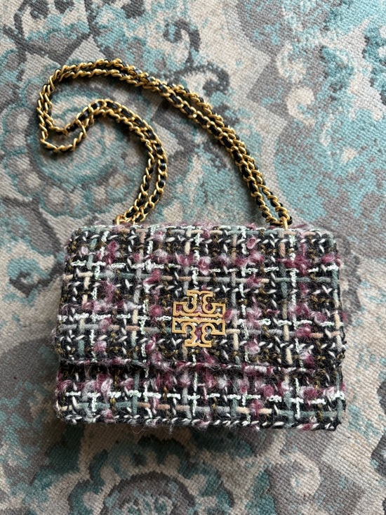 Tory Burch Handbags - Tory Burch Multicolor Tweed Chain Shoulder Bag with Gold Hardware